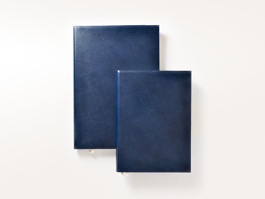 Manhattan Navy Blue Leather Journal-Notebooks-JB Custom Journals