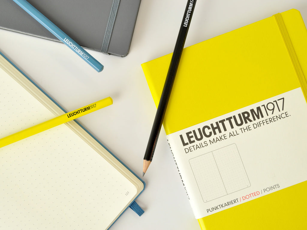 Leuchtturm1917 A5 Medium Hardcover Squared Notebook - Black