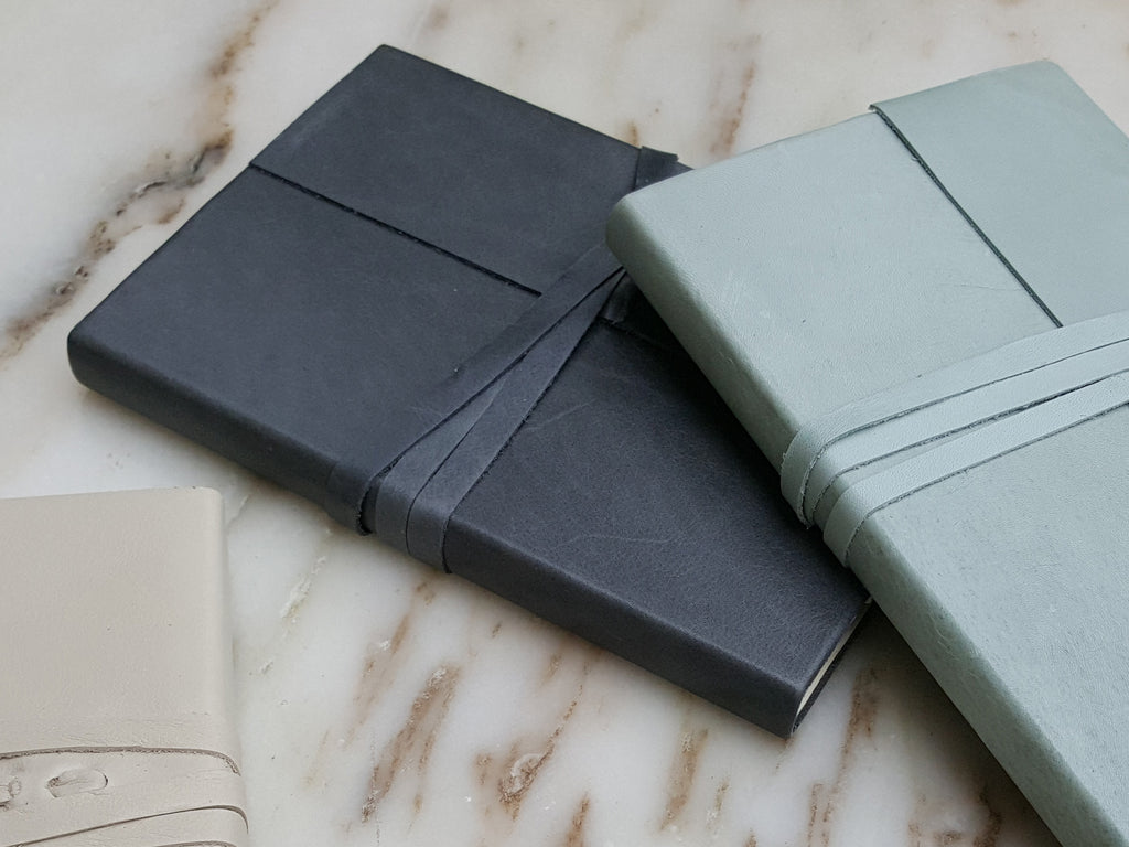 Islander Leather Journal With Wrap - Violet-Notebooks-JB Custom Journals