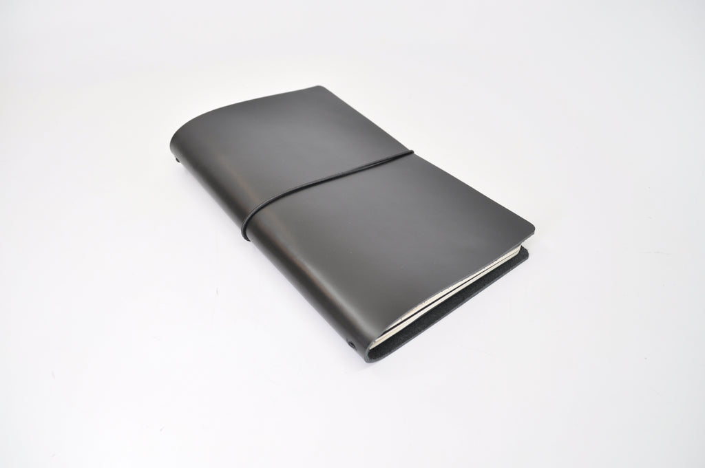 Around The World Refillable Leather Journal - Black