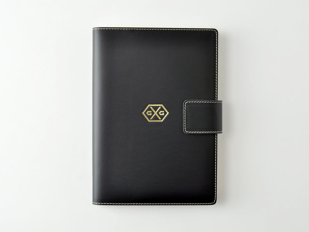 Bella Refillable Recycled Leather Journal - Black