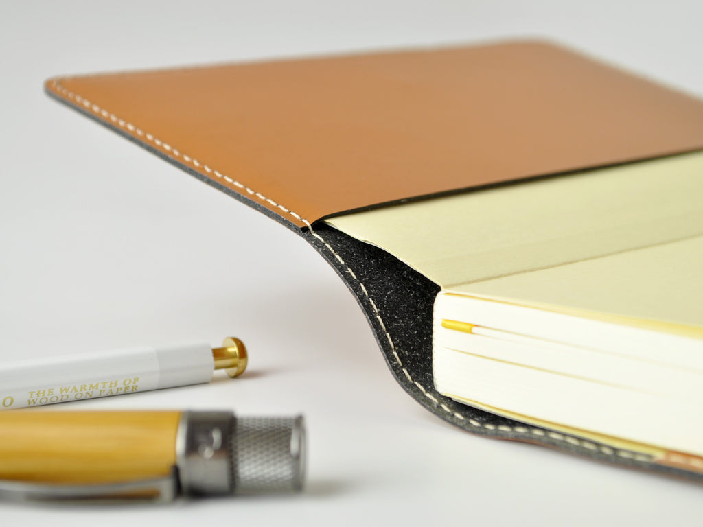 Bella Refillable Recycled Leather Journal - British Tan