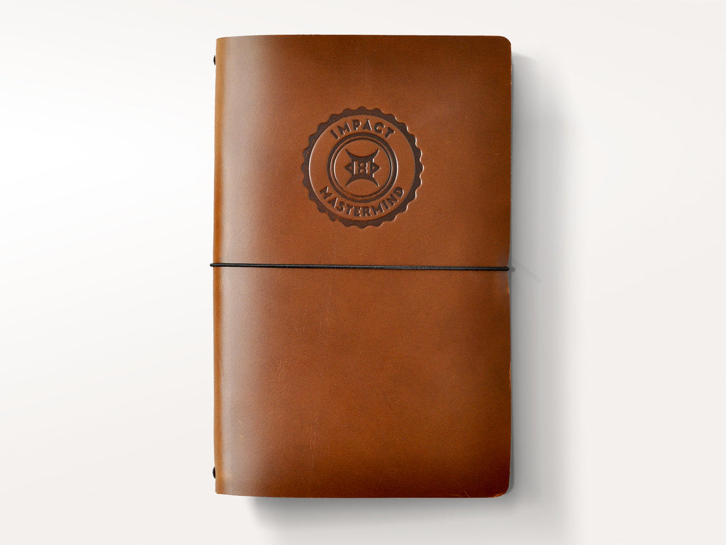 World Travel Journal, Genuine Calfskin Leather, 6, Green