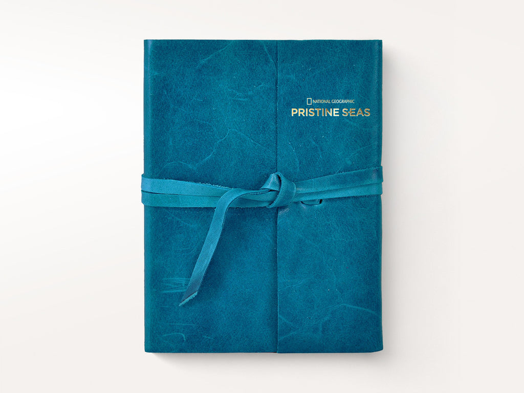 Islander Leather Journal With Wrap - Azure-Notebooks-JB Custom Journals