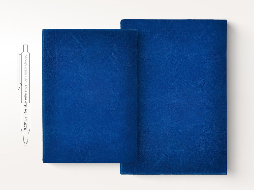 Harborview Leather Journal - Cobalt-Notebooks-JB Custom Journals