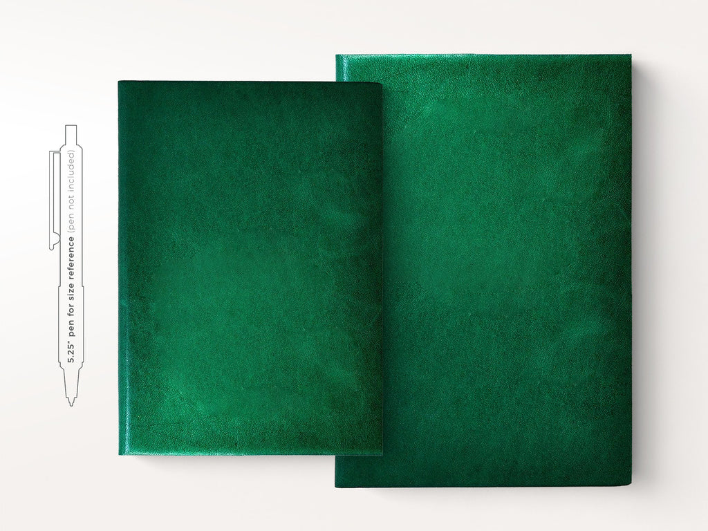 Harborview Leather Journal - Emerald-Notebooks-JB Custom Journals