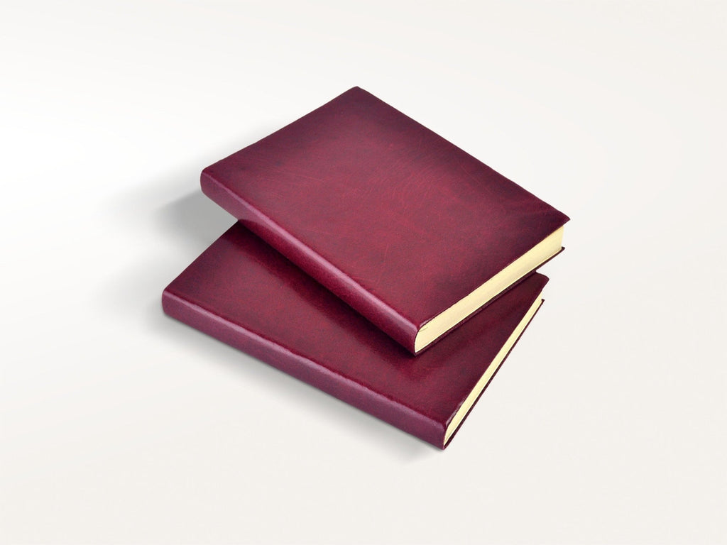 Harborview Leather Journal - Cranberry-Notebooks-JB Custom Journals