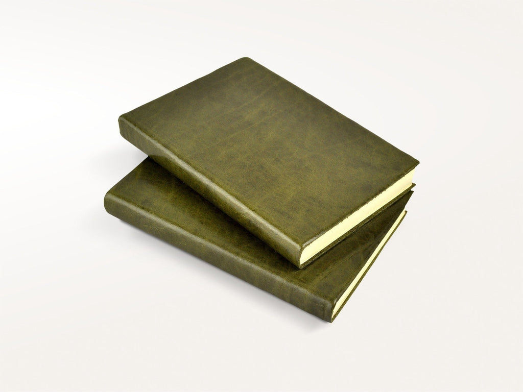 Harborview Leather Journal - Olive-Notebooks-JB Custom Journals