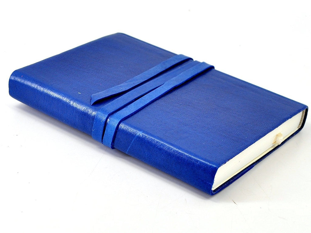 Islander Leather Journal With Wrap - Cobalt-Notebooks-JB Custom Journals