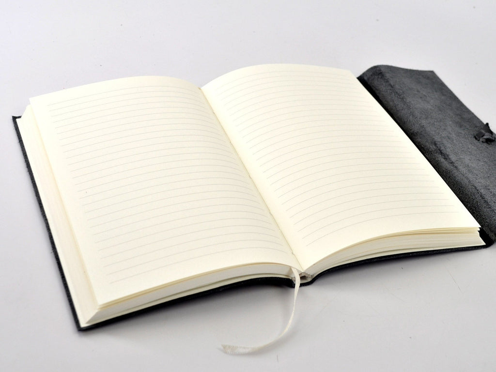 Islander Leather Journal With Wrap - Slate-Notebooks-JB Custom Journals