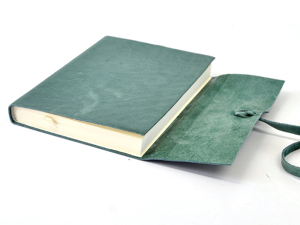 Islander Leather Journal With Wrap - Spruce-Notebooks-JB Custom Journals