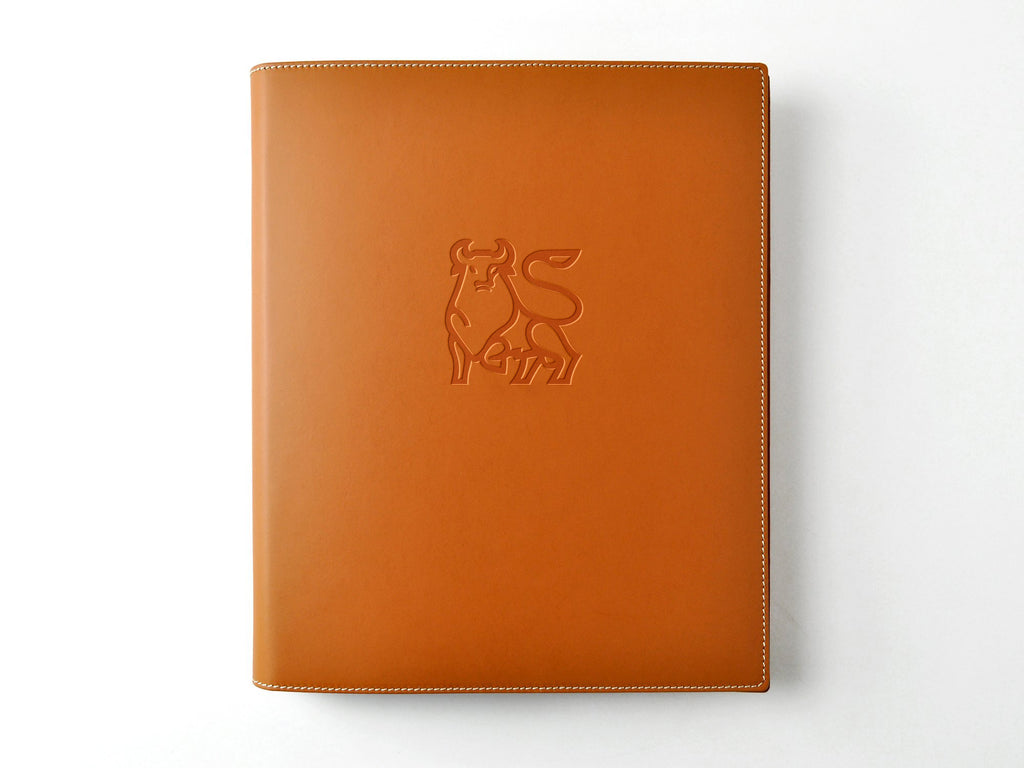 Italian Leather 3-Ring Binder - British Tan