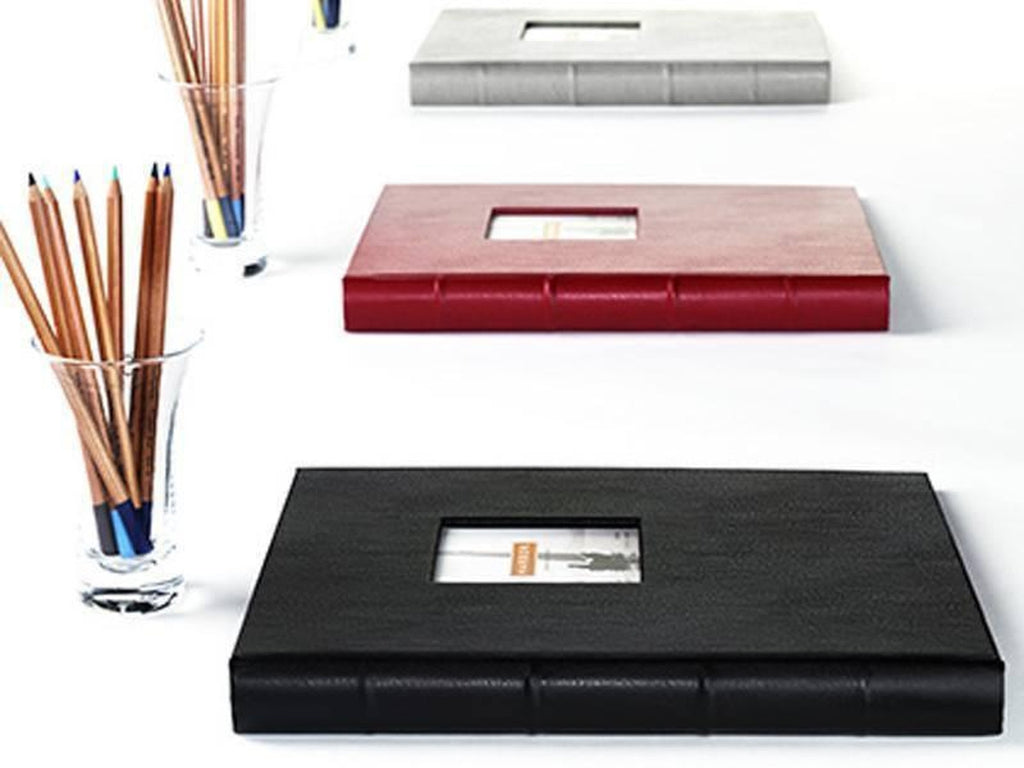 Leather Presentation Binder + Window - Standard-Notebooks-JB Custom Journals