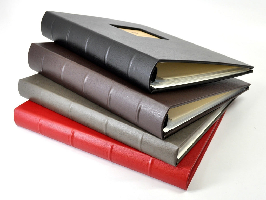 Leather Presentation Binder + Window - Red – JB Custom Journals