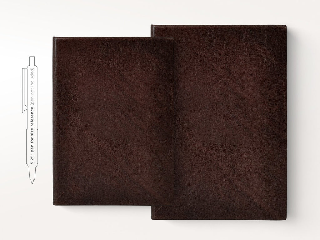 Harborview Leather Journal - Mocha-Notebooks-JB Custom Journals