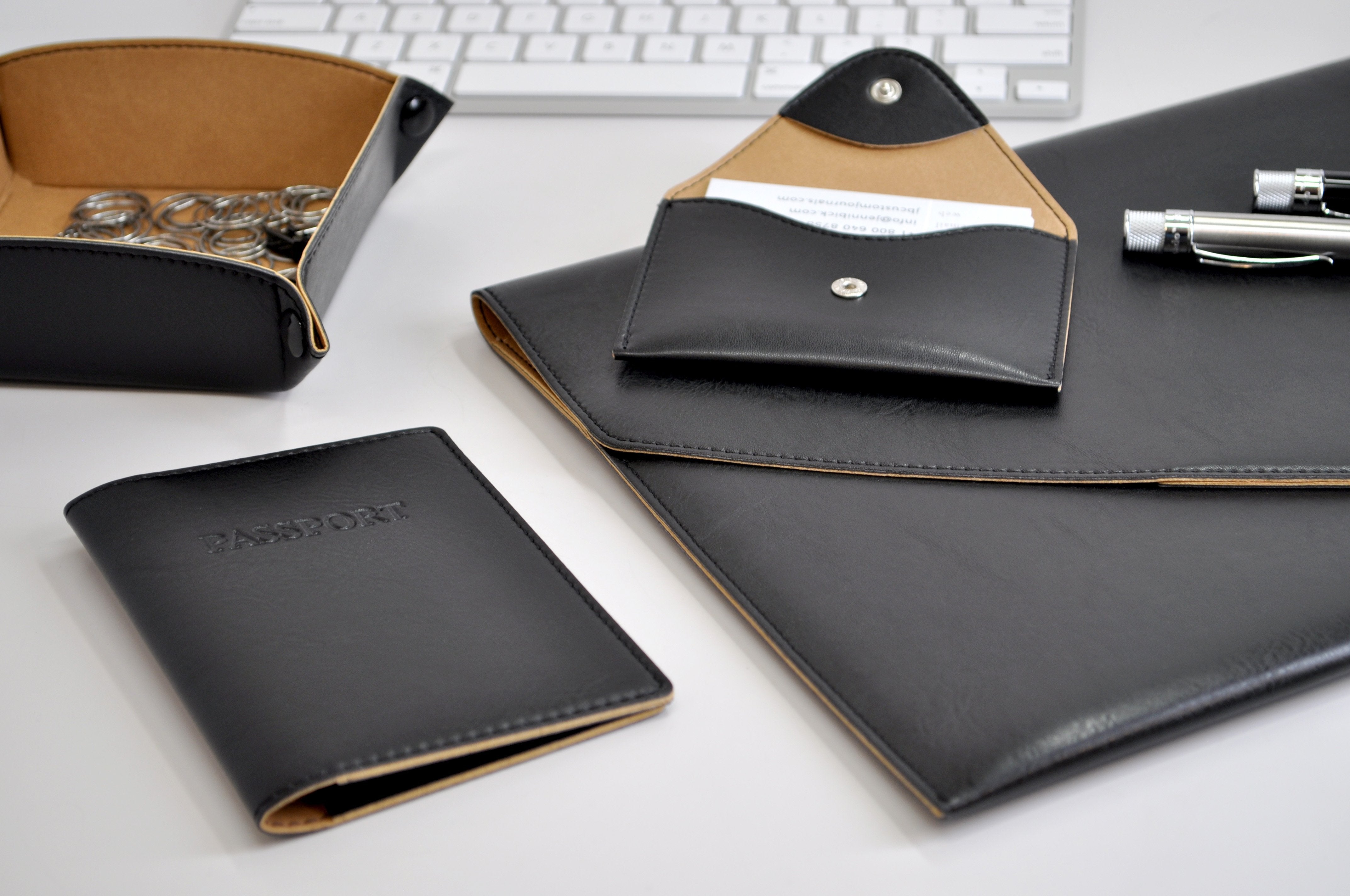 Chelsea Italian Leather 3-Ring Binder - Black JB Custom Journals Chelsea Italian Leather 3-Ring Binder - Black JB Custom Journals