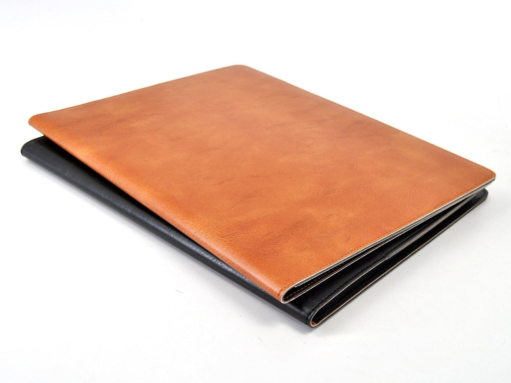 Sleek Padded Italian Leather Padfolio-Notebooks-JB Custom Journals