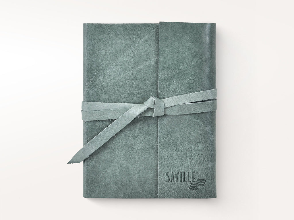 Islander Leather Journal With Wrap - Spruce-Notebooks-JB Custom Journals
