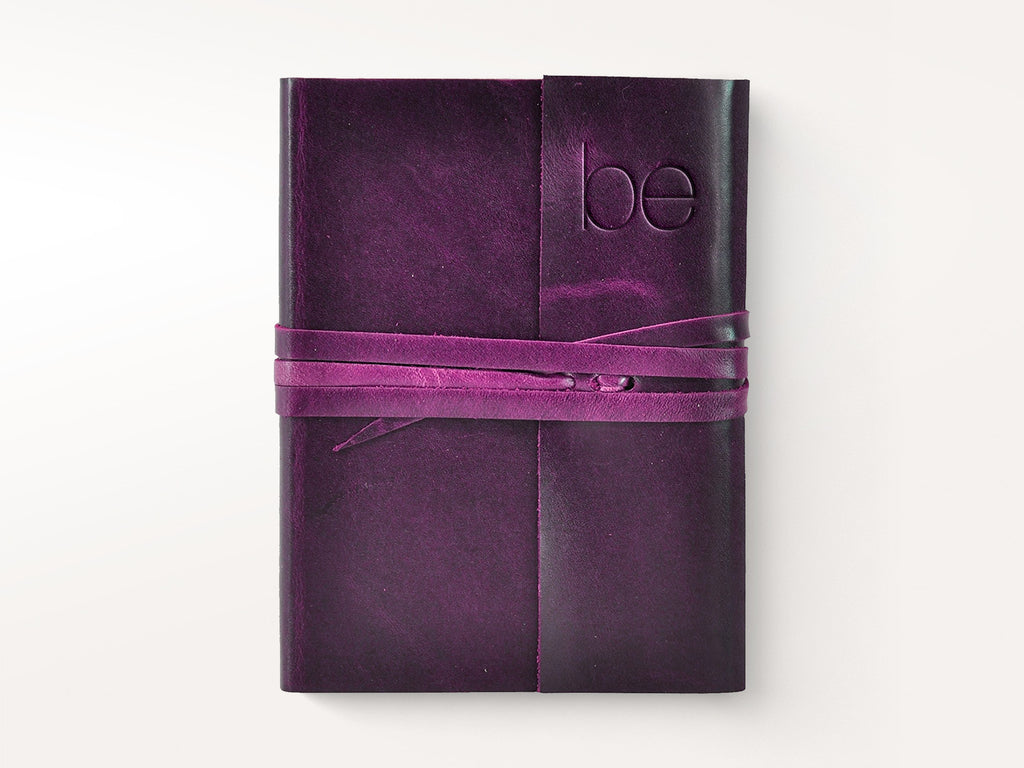 Islander Leather Journal With Wrap - Violet-Notebooks-JB Custom Journals